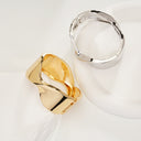 Niche Design Exaggerated Geometric Twisted Shiny Wide - Face Bracelet for Women - Light Luxury, Fashionable & Exaggerated - Style Metal Wristband