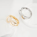 Fashion Hollow Bracelet - Asymmetrical Different-Sized Rings Wristband, Niche Design Geometric Plain Ring Bracelet for Women