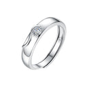 S925 Sterling Silver Angel Wings Moissanite Couple Rings, INS Minimalist Open Engagement/Wedding Ring Settings