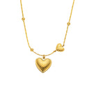 Titanium Steel Twisted Heart Necklace - High-End Versatile Heart-Shaped Pendant Collarbone Chain, Light Luxury Style