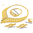 Wholesale Dubai 24K Gold Bridal Jewelry Set, Ready-to-Ship Wedding Gift for Brides