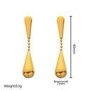 Direct from Manufacturer: Stainless Steel Long Teardrop Earrings - Non-Fading, Light Luxury, Stylish & Versatile Ear Hooks for Wholesale