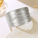 Retro Bold 3D Leaf Relief Bracelet | Niche Design with Gold Irregular Bamboo Leaf & Textured Premium Open Style