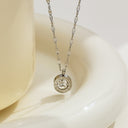 INS Vibe High-End Stainless Steel Necklace - Minimalist Roman Numeral Zircon Pendant Collarbone & Sweater Chain