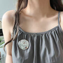 Niche Design Sense Temperament Versatile Shiny Dimpled Titanium Steel Brooch - Irregular Smooth Surface Clothing Accessory Boutonniere