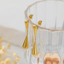 Direct from Manufacturer: Stainless Steel Long Teardrop Earrings - Non-Fading, Light Luxury, Stylish & Versatile Ear Hooks for Wholesale