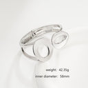 Fashion Hollow Bracelet - Asymmetrical Different-Sized Rings Wristband, Niche Design Geometric Plain Ring Bracelet for Women