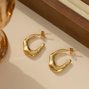 New Style Anti-Tarnish Earrings, Stainless Steel & Titanium Steel Minimalist Versatile Niche Elegant Ear Clips for Women