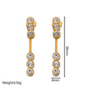 Cross-Border Bestseller: Full Stainless Steel Diamond-Embedded Stud Earrings - Small Cartilage & Conch Studs, Direct from Manufacturer for Wholesale