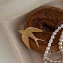 Niche Design Swallow Brooch - Light Luxury High-End Stainless Steel Pin, Fashion Versatile Clothing Accessory for Women