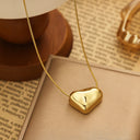 INS Vibe High-End Stainless Steel Necklace - Irregular Collarbone Chain with Sparkling Heart Zircon Pendant