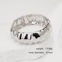 New Fashion Narrow Striped Bracelet for Women - Minimalist, Niche Design, Shiny Gear - Textured Wristband