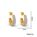 Irregular Stainless Steel Stud Earrings, Retro Niche Design Minimalist & Versatile Elegant Earrings for Women