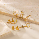 Cross-Border Tassel Chain Earring Set, Layered Studs & Punk-Inspired Earrings, Retro Fashion High-End Accessories