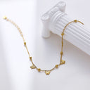 INS-Style 18K Gold-Plated Bracelet - Stainless Titanium Steel Butterfly Pendant Minimalist Bangle