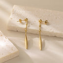 Direct from Manufacturer: Stainless Steel Long Teardrop Earrings - Non-Fading, Light Luxury, Stylish & Versatile Ear Hooks for Wholesale