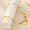 New Cross-Border European & American Couple Bracelets - 18K Gold-Plated Stainless Steel, Versatile Unique High-End Jewelry