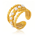 Fashionable Retro-Chic Open Ring - Stainless Steel High Color-Retention Premium Jewelry