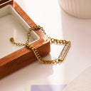 Non - Fading Titanium Steel Light Luxury Bracelet - High - End and Elegant Women's Bracelet, 18K Plated Fashion Jewelry