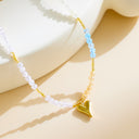 INS Vibe Xiaomi Bead Sweater Chain & Bohemian Collarbone Chain - Colored Pearl 串珠 Titanium Steel Necklace