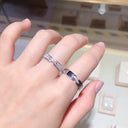 S925 Sterling Silver Moissanite Couple Rings, "Destiny Bond" Minimalist Engagement & Wedding Bands