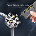 S925 Sterling Silver Fadeproof Couple Rings, High-Quality Moissanite Simulated Diamond Statement Jewelry