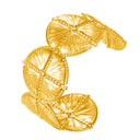 EU & US Retro Style 18K Real Gold Stainless Steel Bracelets & INS Minimalist Geometric Line Round Bangles - Women's Jewelry