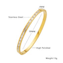 Light Luxury Zircon Gold Titanium Steel Bracelet - Vintage, Fashionable & Versatile
