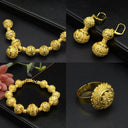 Cross-Border Bridal Beaded 4-Piece Jewelry Set, Nigerian Women's Necklace Earrings Ring Bracelet, In-Stock Wholesale