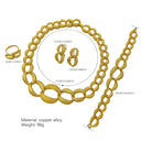 24K Gold Plated Jewelry Set, Bridal Necklace Earrings Ring Bracelet for Middle East, Dubai, India & Nigeria, Wholesale