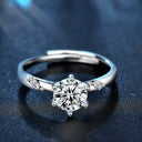 925 Sterling Silver Japanese-Korean Unique Couple Rings, Engravable Open Moissanite Bands - Qixi & Valentine's Day Gift