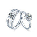 925 Sterling Silver Couple Rings for Women, Niche, Premium and Light Luxury Moissanite His and Hers Rings, Valentine's Day Gift with Creativity