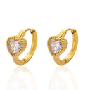 New Fashion Geometric Zircon - inlaid Earrings for Women - Stainless Steel 18K Hoop Earrings with Ear Clasps, Niche Design, High - end and Versatile