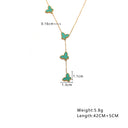 INS Vibe 18K Gold-Plated Titanium Steel Necklace - French Butterfly Pendant Mother-of-Pearl Collarbone & Sweater Chain