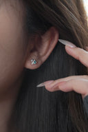 Niche Emerald Textured Sterling Silver Necklace - Artistic Minimalist Design, Vintage Statement Jewelry for Women