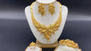 Factory Spot Wholesale European &amp; American Fashion Jewelry 4-Piece Set, Necklace Earrings Bracelet Ring for Middle East &amp; Dubai