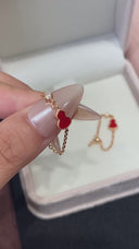 Niche Red Enamel Gourd Sterling Silver Earrings - Gold-Tone Chinese Design, Lucky Statement Jewelry for Women