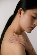 Sterling Silver Oval Zircon Stud Earrings - Gold-Tone Minimalist Earring Set for Women, Dainty Fashion Jewelry Accessory