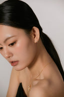 Sterling Silver Oval Zircon Stud Earrings - Gold-Tone Minimalist Earring Set for Women, Dainty Fashion Jewelry Accessory