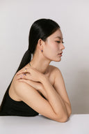 Niche Vintage Court Sterling Silver Earrings - Lapis Lazuli & Red Agate Studs, Ornate Retro Statement Jewelry for Women