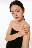 Niche Engraved Relief Sterling Silver Set - Gold-Tone Earrings and Necklace, Artisan Art Deco Statement Jewelry for Women