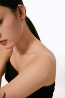 Niche Knot Tassel Sterling Silver Earrings - Pink Opal Accent Gold-Tone Design, Elegant Statement Jewelry for Women