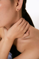 Niche Knot Tassel Sterling Silver Earrings - Pink Opal Accent Gold-Tone Design, Elegant Statement Jewelry for Women