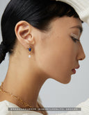 Niche Lapis Lazuli & Pearl Sterling Silver Set - Gold-Tone Necklace and Earrings, Vintage Elegant Statement Jewelry for Women