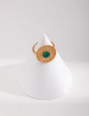 Niche Malachite Textured Sterling Silver Set - Gold-Tone Necklace and Earrings, Boho Elegant Statement Jewelry for Women