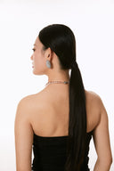 Niche Irregular Sterling Silver Earrings - Resin-Accented Minimalist Design, Modern Statement Jewelry for Women