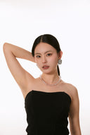 Niche Irregular Sterling Silver Earrings - Resin-Accented Minimalist Design, Modern Statement Jewelry for Women