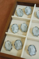 Niche Irregular Sterling Silver Earrings - Resin-Accented Minimalist Design, Modern Statement Jewelry for Women