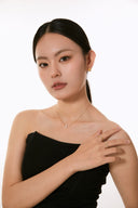 Niche Leaf Sterling Silver Earrings - Zircon-Accented Gold-Tone Design, Minimalist Statement Jewelry for Women