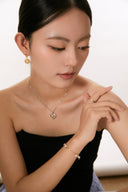 Niche Sunburst Shell Sterling Silver Earrings - Gold-Tone Vintage Design, Statement Jewelry for Women